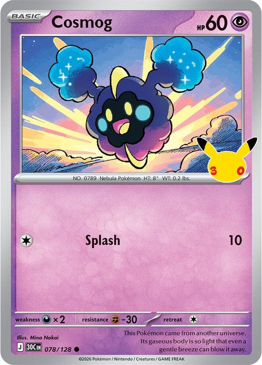 Pokemon Cosmog 078/128 30th Celebration