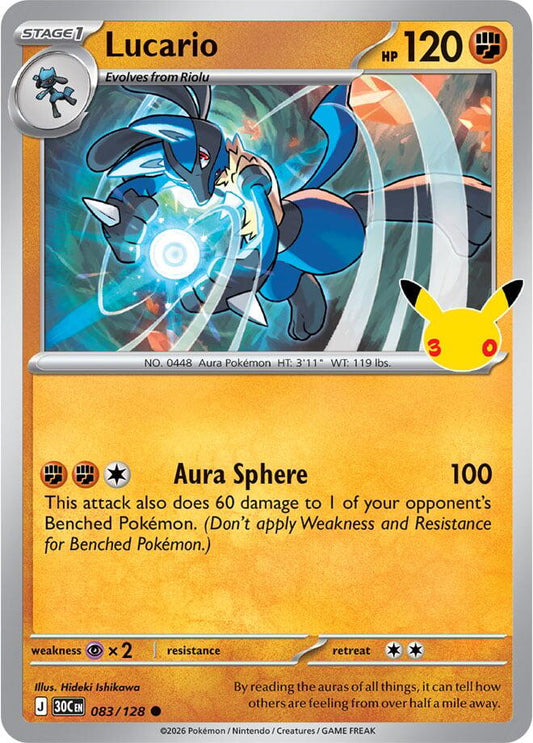 Pokemon Lucario 083/128 30th Celebration