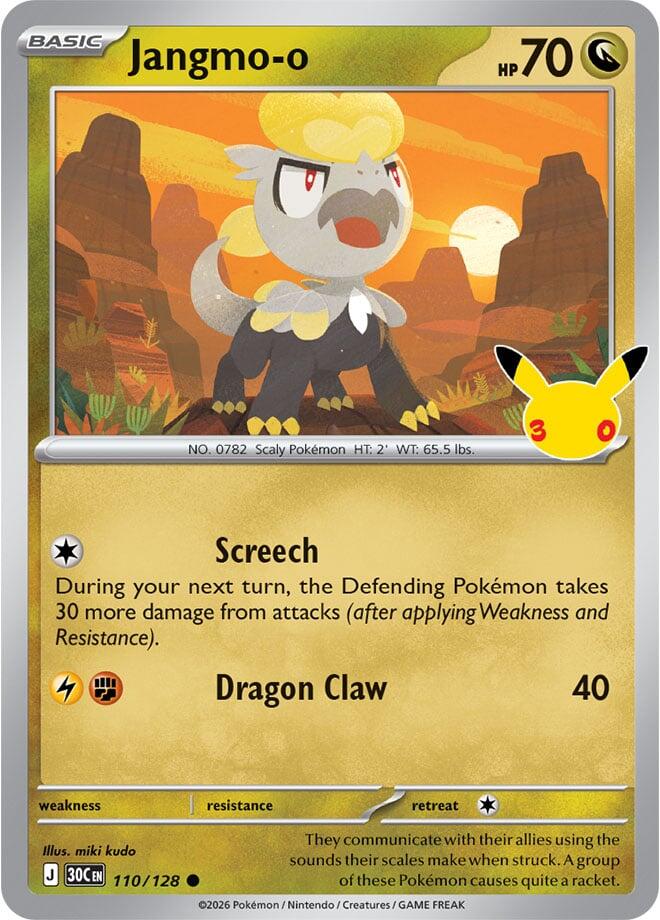 Pokemon Jangmo-o 110/128 30th Celebration