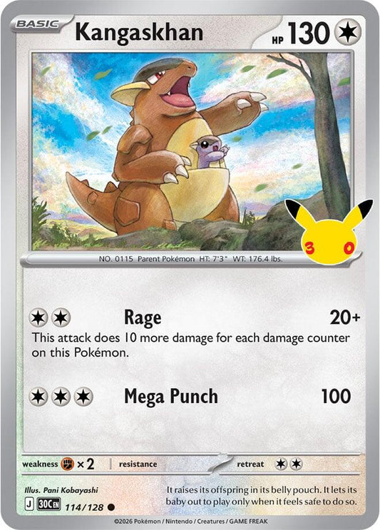 Pokemon Kangaskhan 114/128 30th Celebration