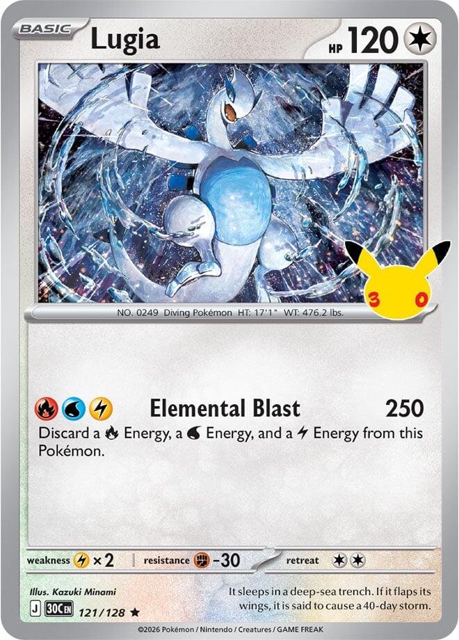 Pokemon Lugia 121/128 30th Celebration
