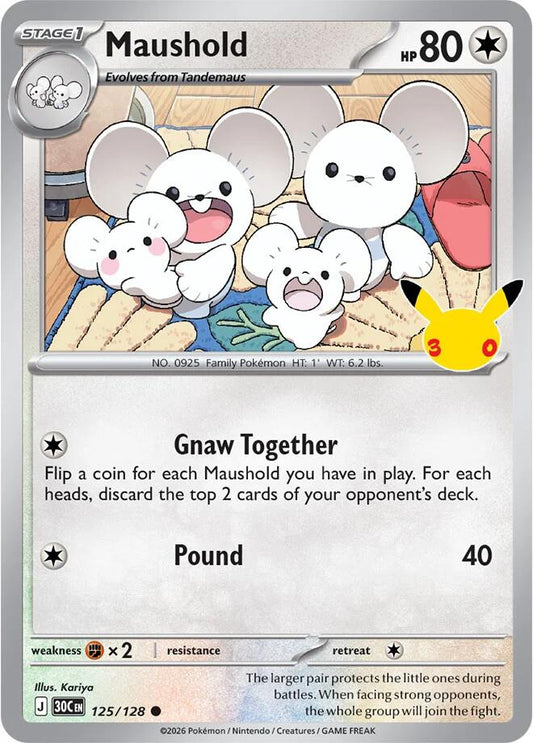 Pokemon Maushold 125/128 30th Celebration