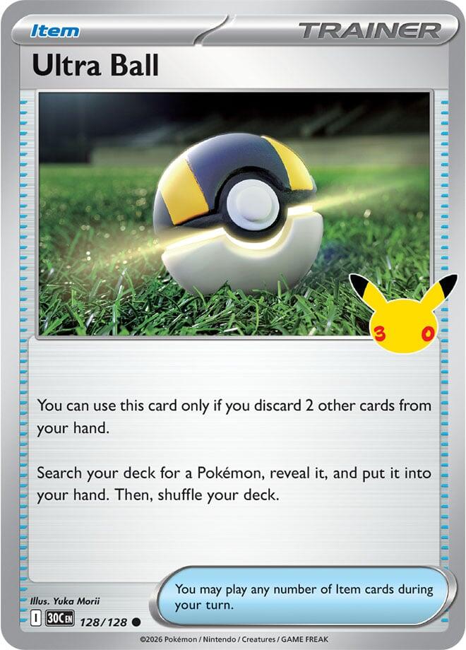 Pokemon Ultra Ball 128/128 30th Celebration