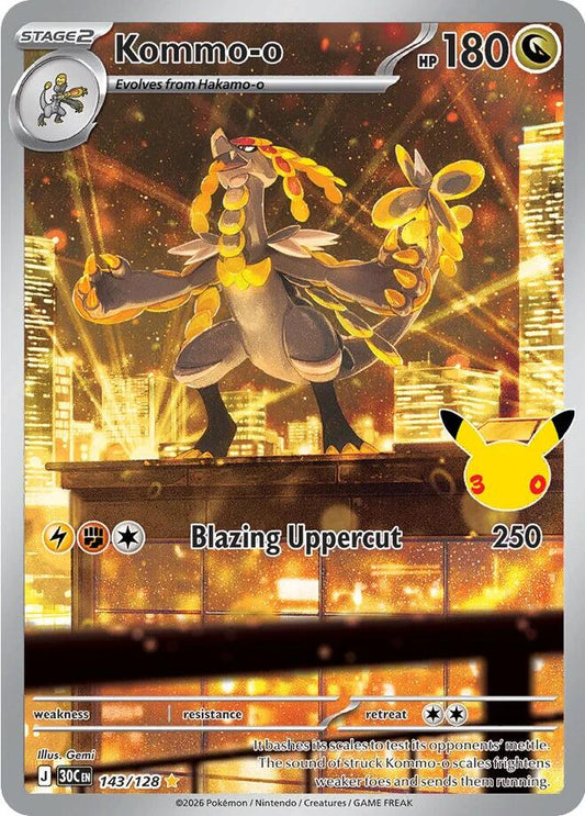 Pokemon Kommo-o 143/128 30th Celebration
