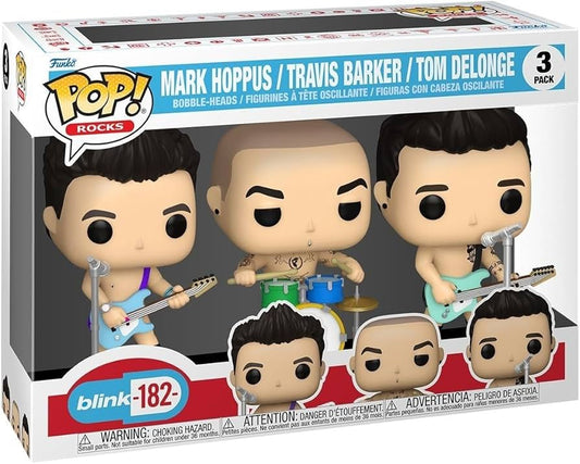 Funko Pop! Rocks Blink 182 Mark Hoppus/ Travis Barker/ Tom Delonge 3Pack