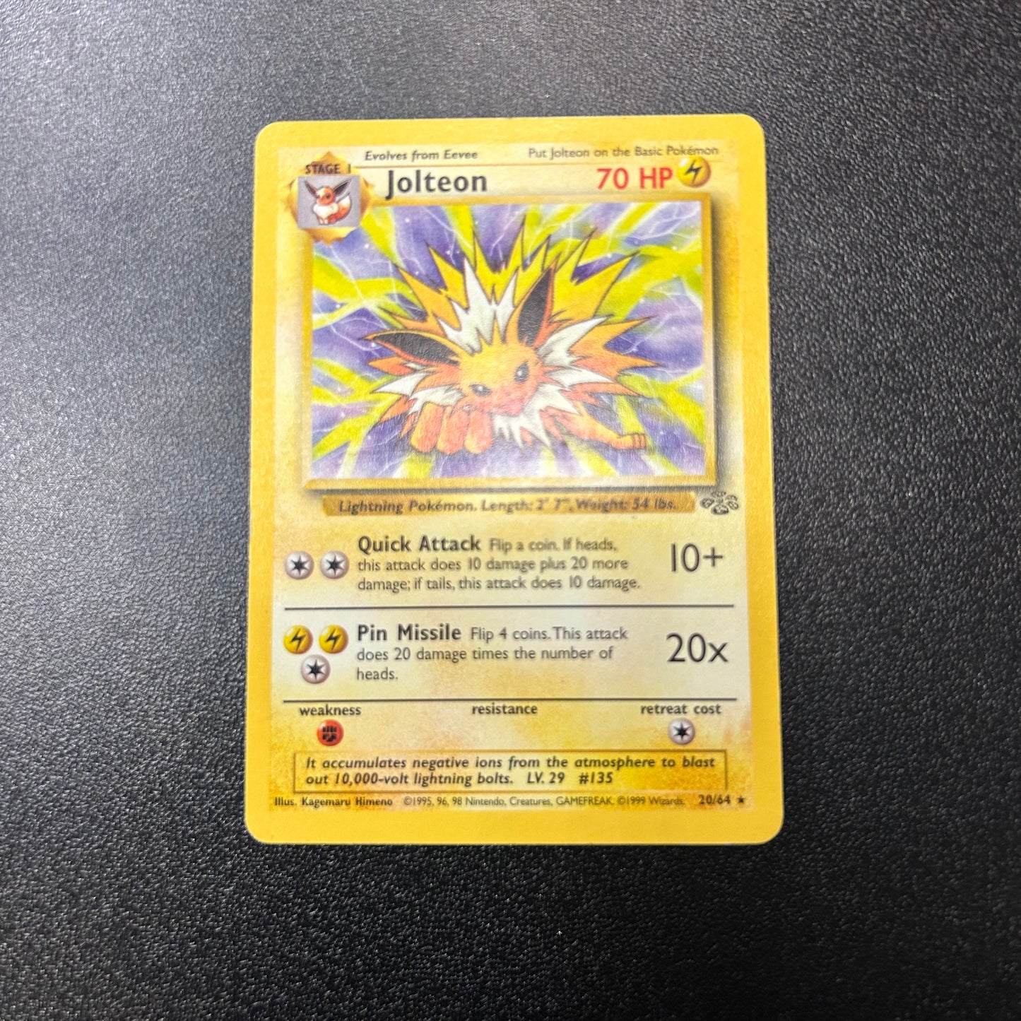 Pokemon TCG Jungle Jolteon 20/64