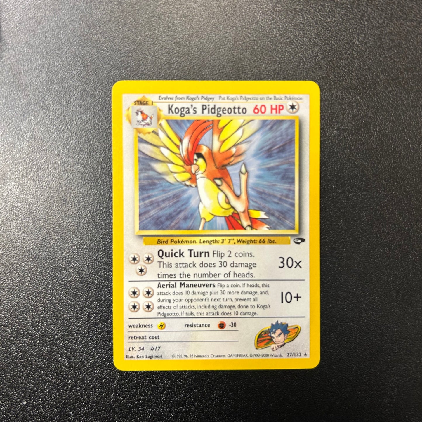 Pokemon TCG Koga's Pidgeotto 27/132 Gym Challenge
