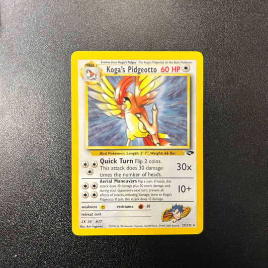 Pokemon TCG Koga's Pidgeotto 27/132 Gym Challenge