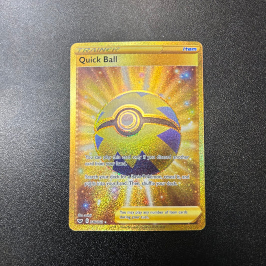 Pokemon TCG Gold Quick Ball (Secret) 216/202
