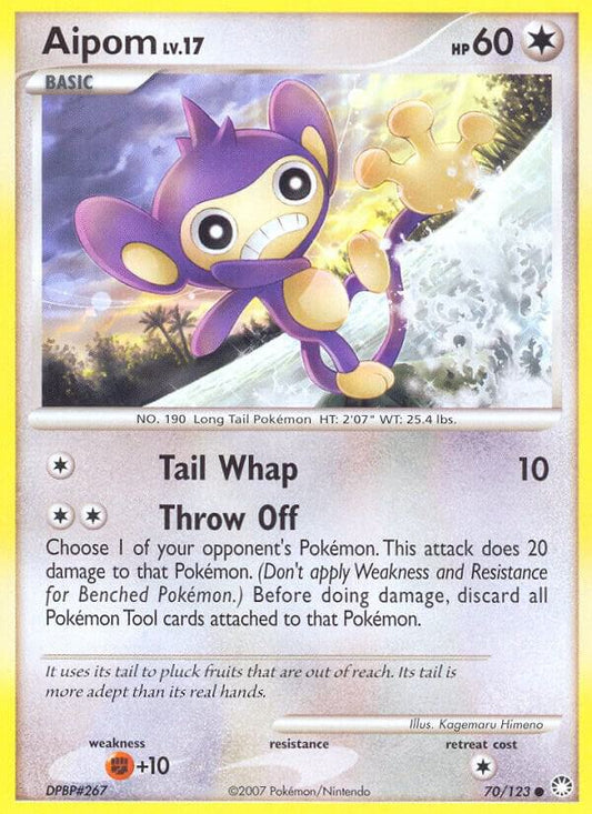 Pokemon Aipom 70/123 Mysterious Treasures