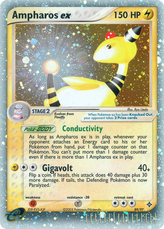 Pokemon Ampharos Ex 89/100 Dragon