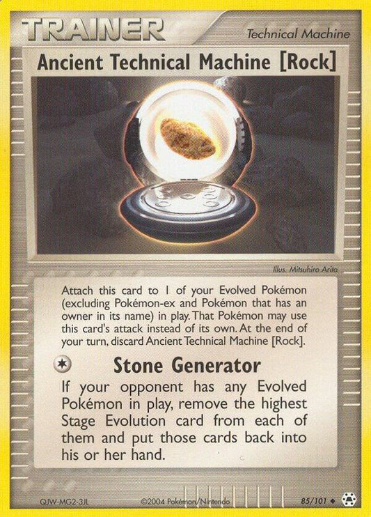 Pokemon Ancient Technical Machine [Rock] 85/101 Hidden Legends