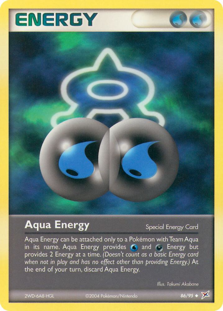 Pokemon Aqua Energy 86/95 Team Magma vs Team Aqua