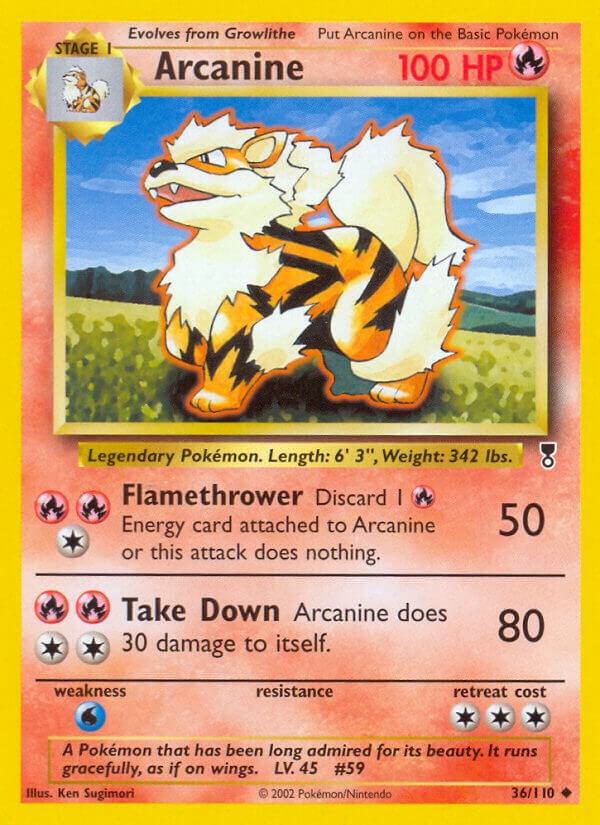 Pokemon Arcanine 36/110 Legendary Collection