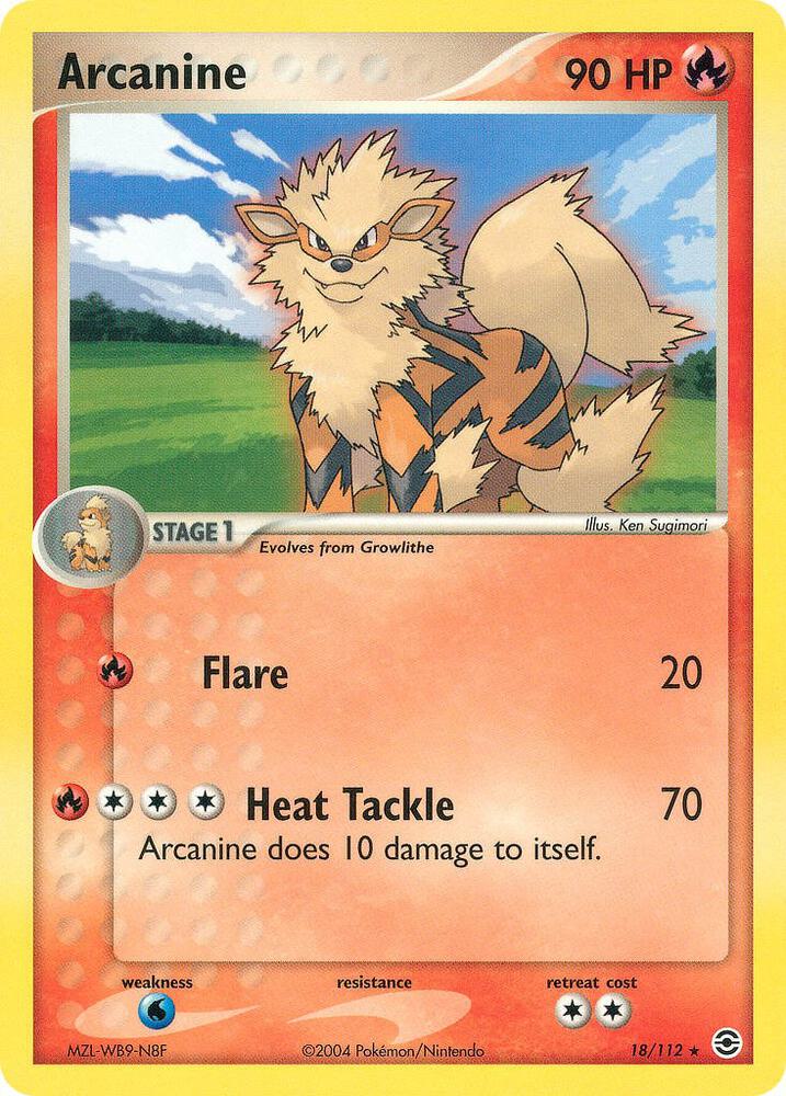 Pokemon Arcanine 18/112 FireRed & LeafGreen