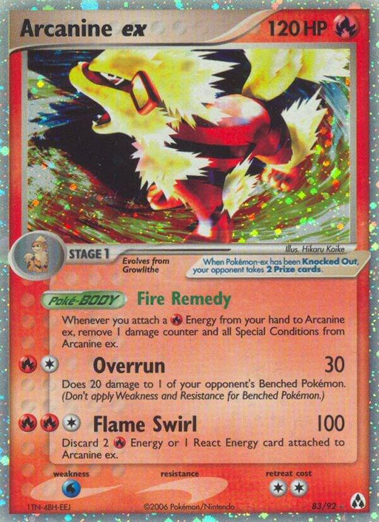 Pokemon Arcanine ex 83/92 Legend Maker