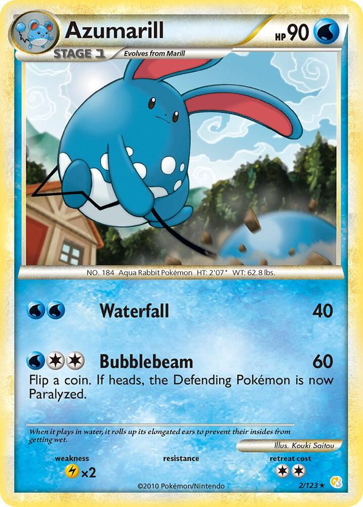 Pokemon Azumarill 2/123 HeartGold & SoulSilver