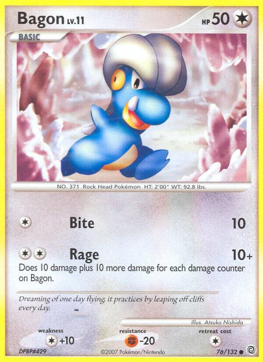 Pokemon Bagon 76/132 Secret Wonders