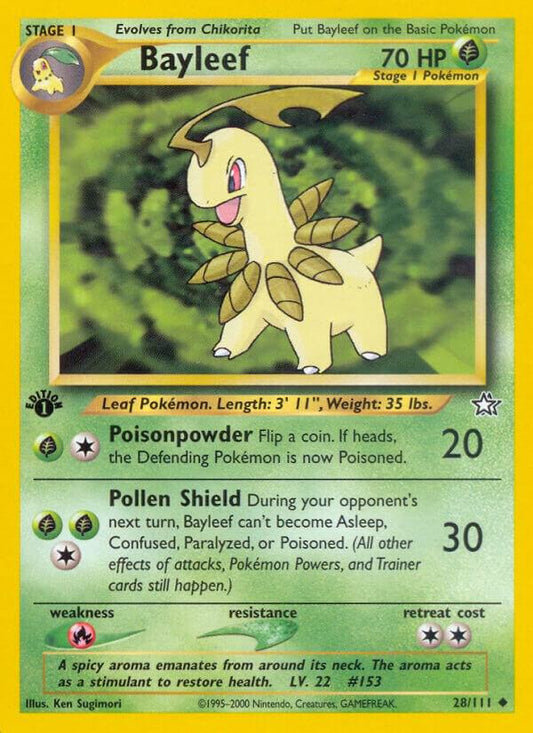 Pokemon Bayleef # 28 Neo Genesis
