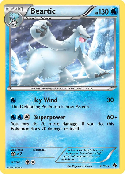 Pokemon Beartic 31/98 Emerging Powers