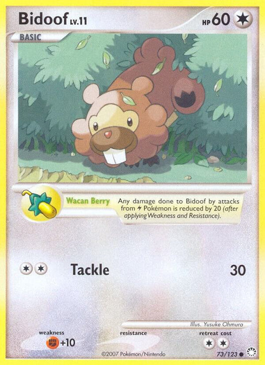 Pokemon Bidoof 73/123 Mysterious Treasures