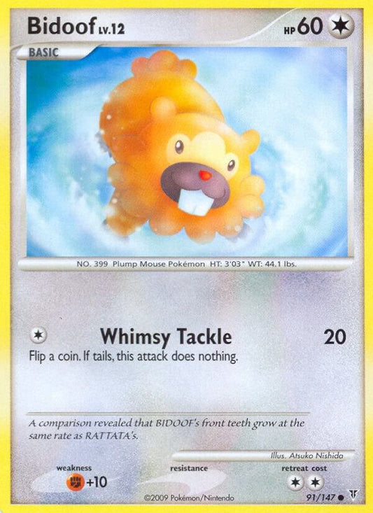 Pokemon Bidoof 91/147 Supreme Victors