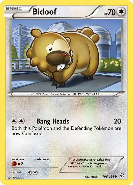 Pokemon Bidoof 106/124 Dragons Exalted