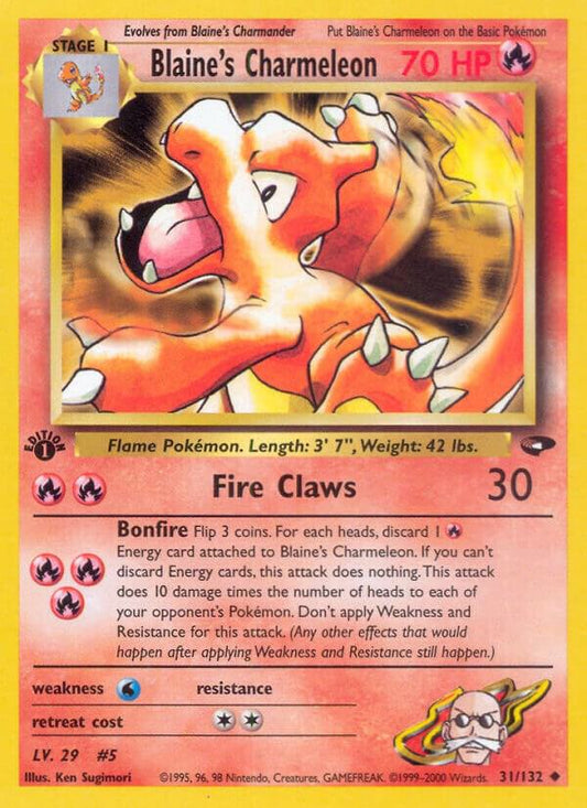Pokemon  Blaine's Charmeleon 31/132 Gym Challenge