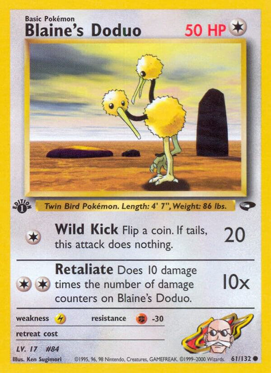 Pokemon  Blaine's Doduo 61/132 Gym Challenge