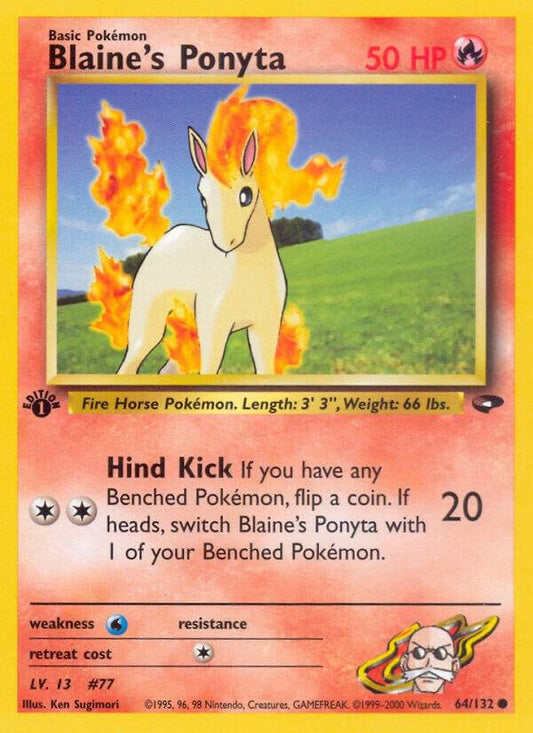 Pokemon  Blaine's Ponyta 64/132 Gym Challenge