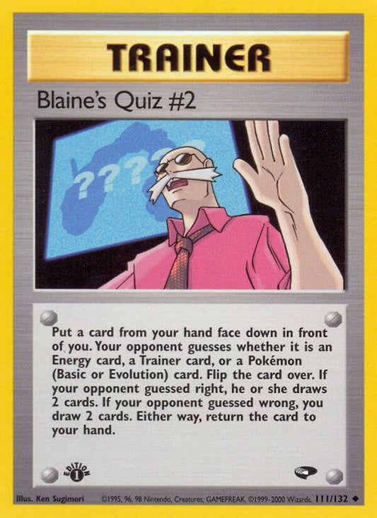 Pokemon  Blaine's Quiz #2 111/132 Gym Challenge