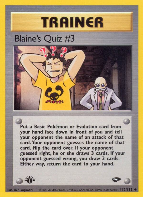 Pokemon  Blaine's Quiz #3 112/132 Gym Challenge