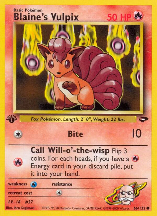 Pokemon  Blaine's Vulpix 66/132 Gym Challenge
