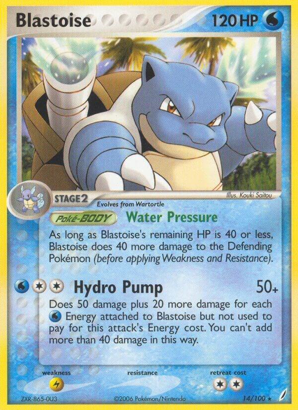 Pokemon Blastoise 14/100 Crystal Guardians