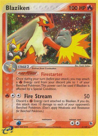 Pokemon Blaziken 3/109 EX Ruby & Sapphire