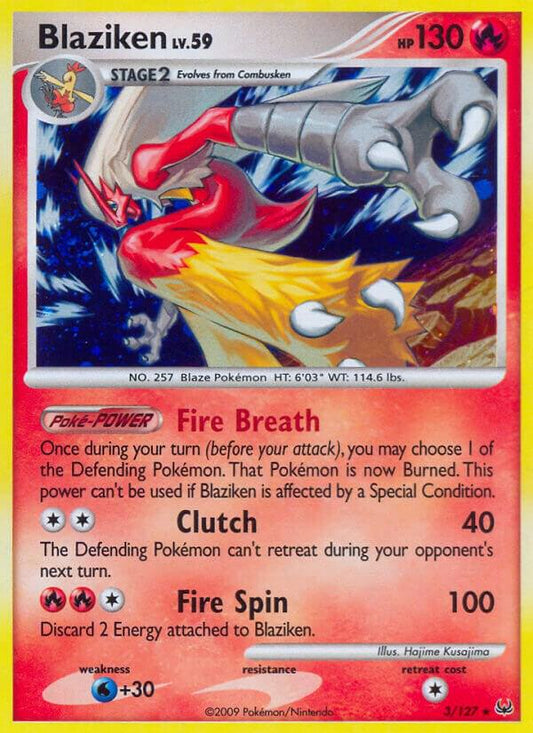 Pokemon Blaziken 3/127 Platinum