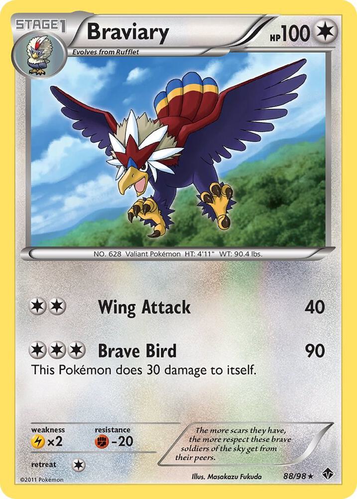 Pokemon Braviary 88/98 Emerging Powers
