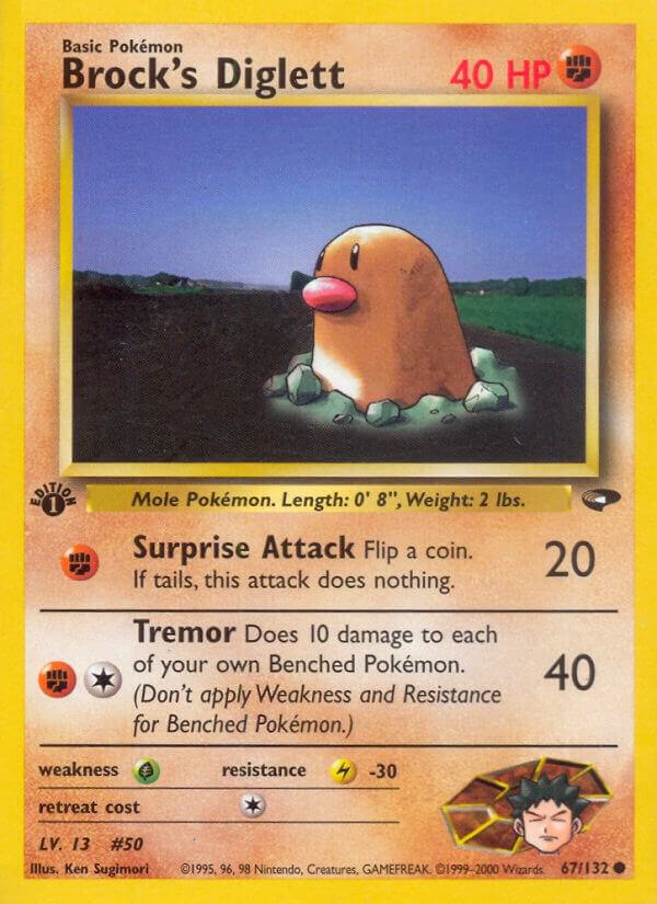 Pokemon  Brock's Diglett 67/132 Gym Challenge