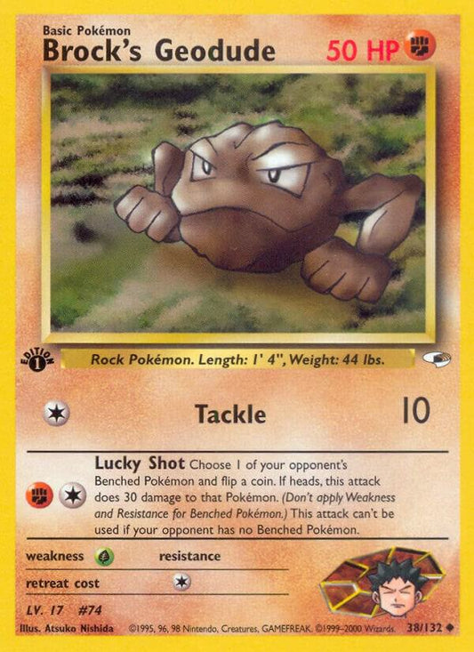 Pokemon Brock's Geodude 38/132 Gym Heroes