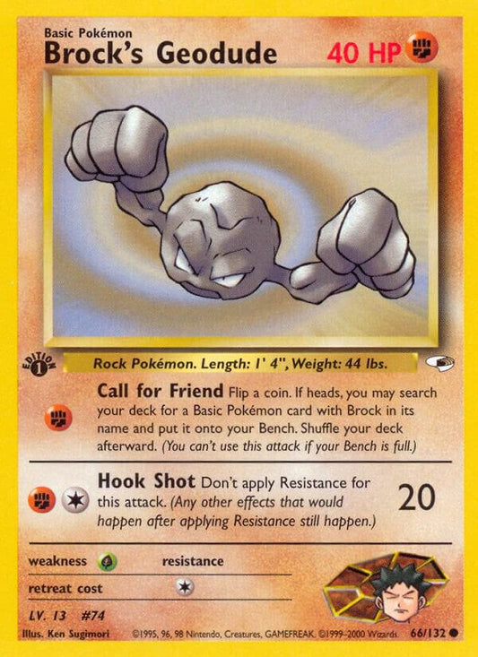 Pokemon Brock's Geodude 66/132 Gym Heroes