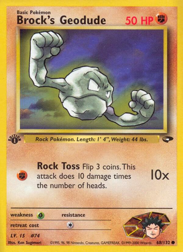 Pokemon  Brock's Geodude 68/132 Gym Challenge