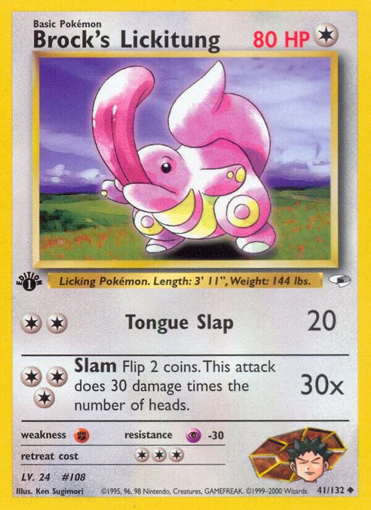 Pokemon Brock's Lickitung 41/132 Gym Heroes