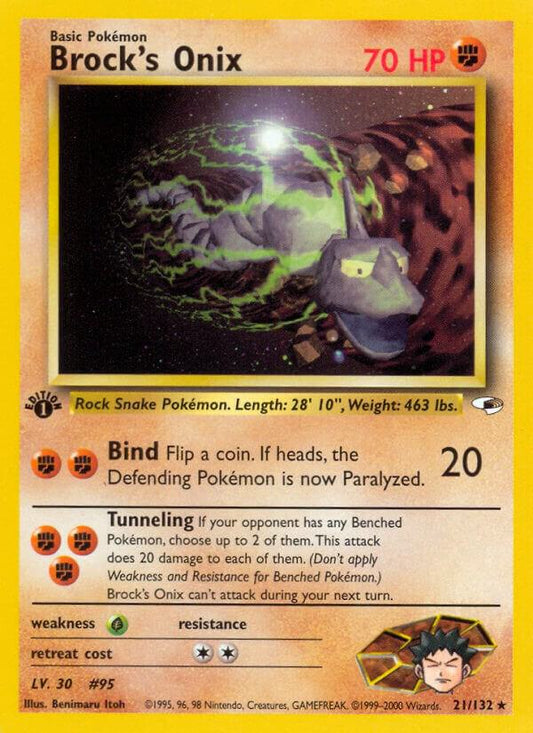 Pokemon Brock's Onix 21/132 Gym Heroes