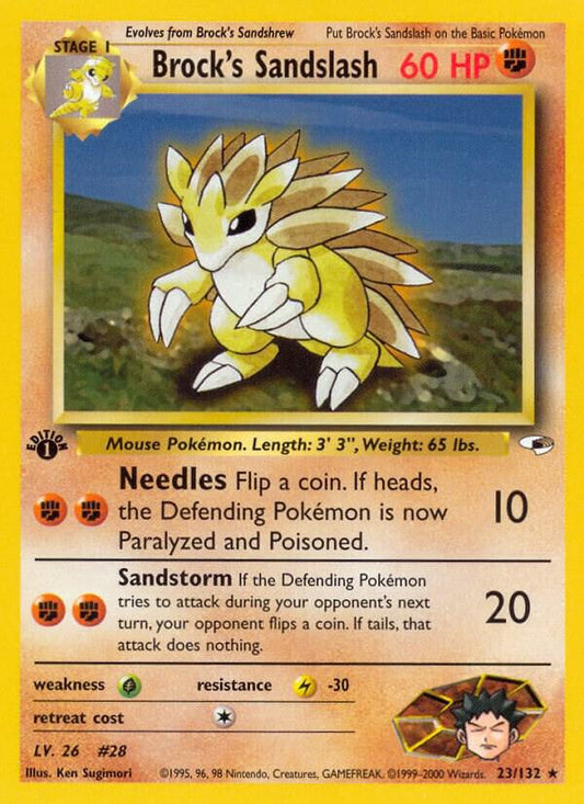 Pokemon Brock's Sandslash 23/132 Gym Heroes