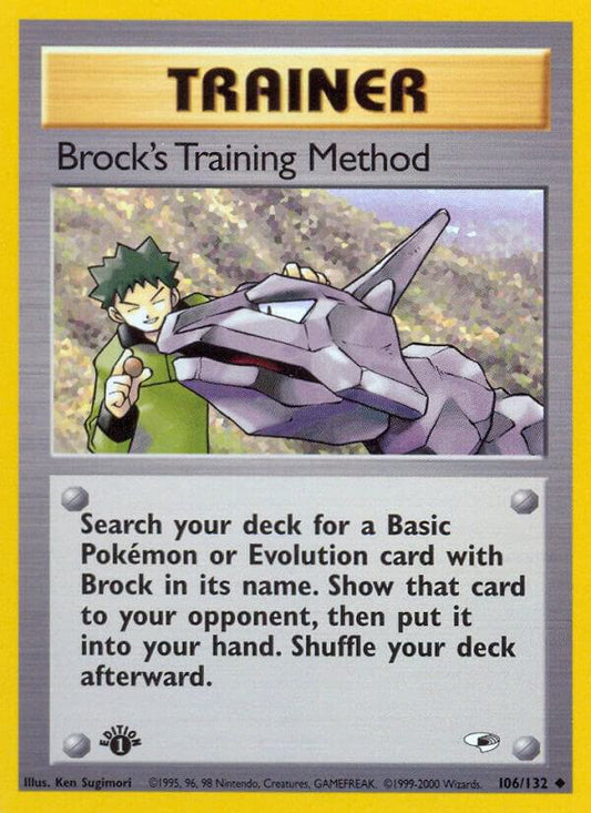 Pokemon Brock's Training Method 106/132 Gym Heroes