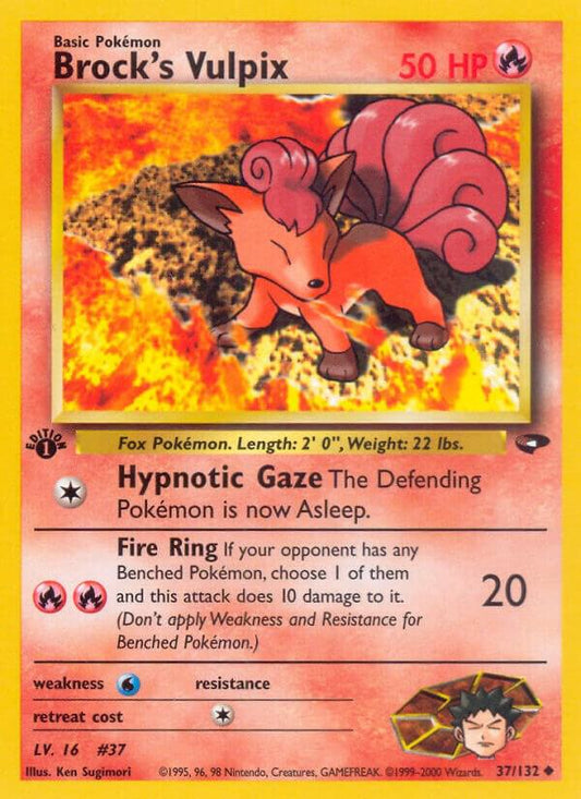 Pokemon  Brock's Vulpix 37/132 Gym Challenge
