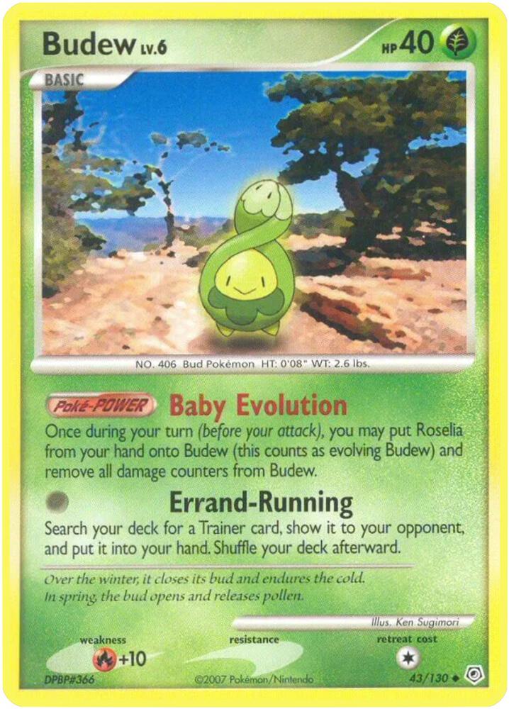 Pokemon Budew 43/130 Diamond & Pearl