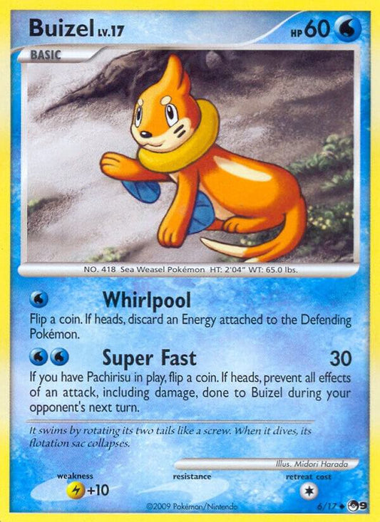 Pokemon Buizel 6/17 POP Series 9