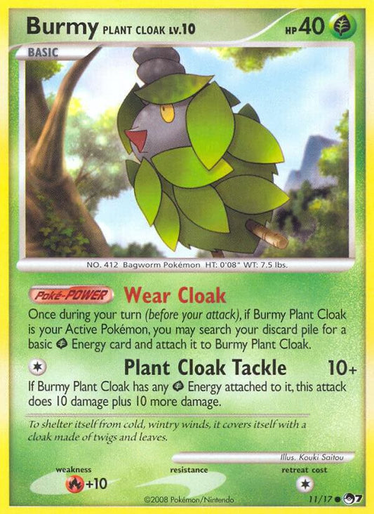 Pokemon Burmy Plant Cloak 11/17 POP Series 7