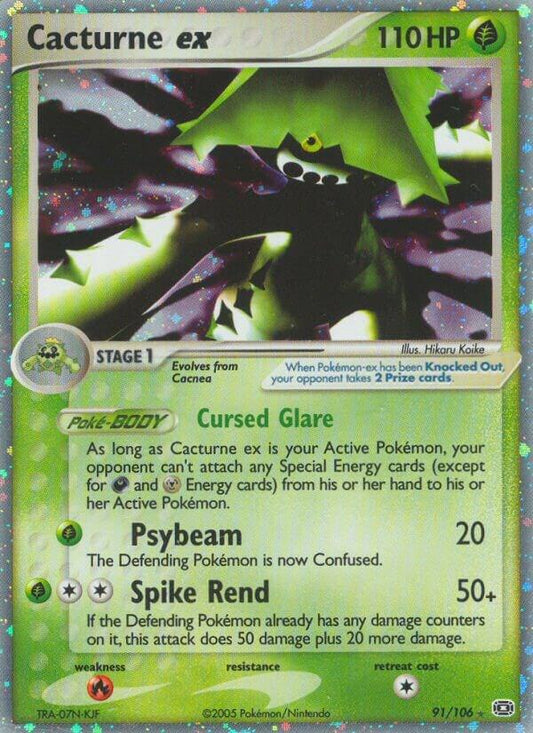 Pokemon Cacturne ex 91/106 Emerald